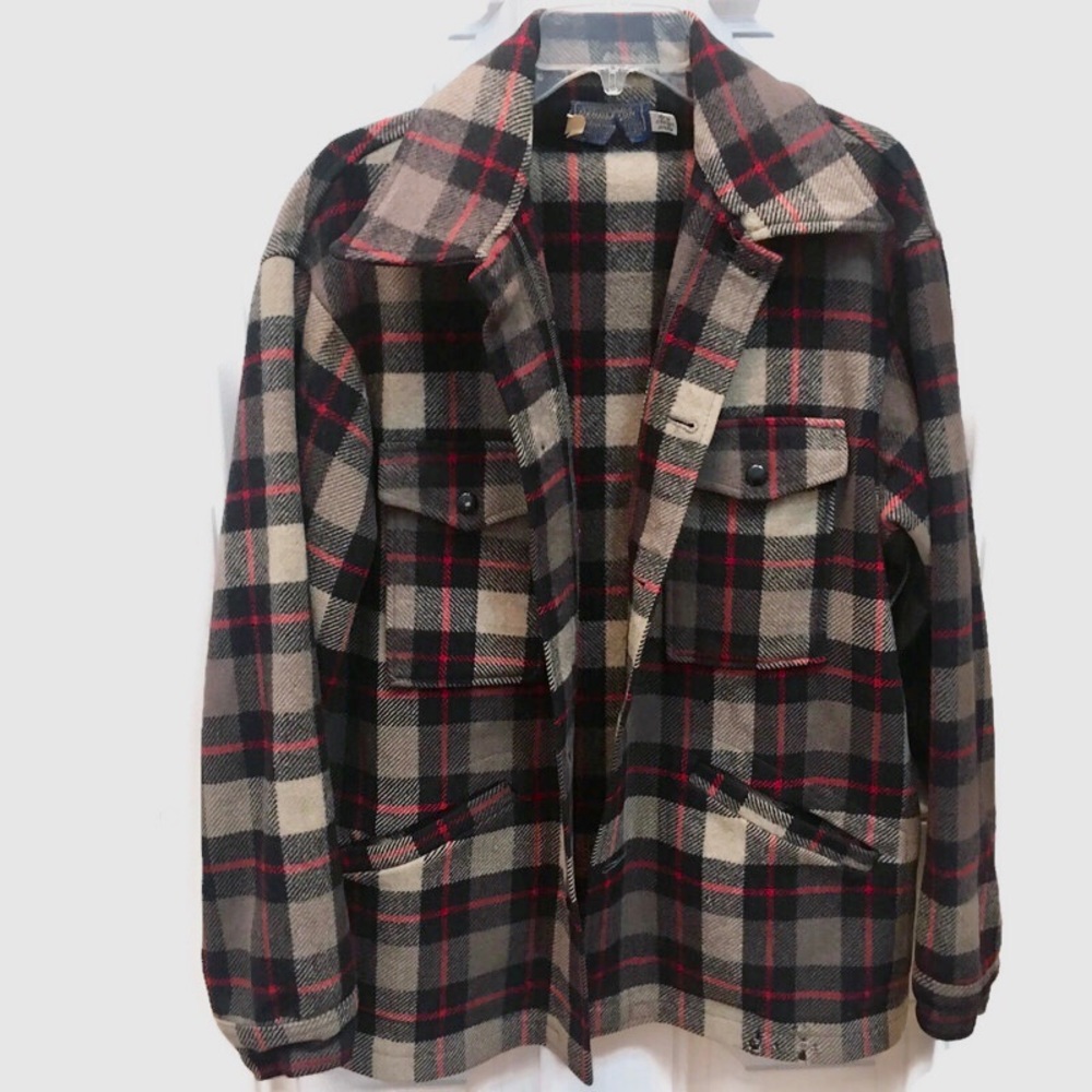 Vintage Pendleton Mackinaw Cruiser 100% Virgin Wool Jacket Coat Men’s Size M